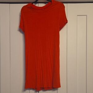 Casual Red T-Shirt Dress